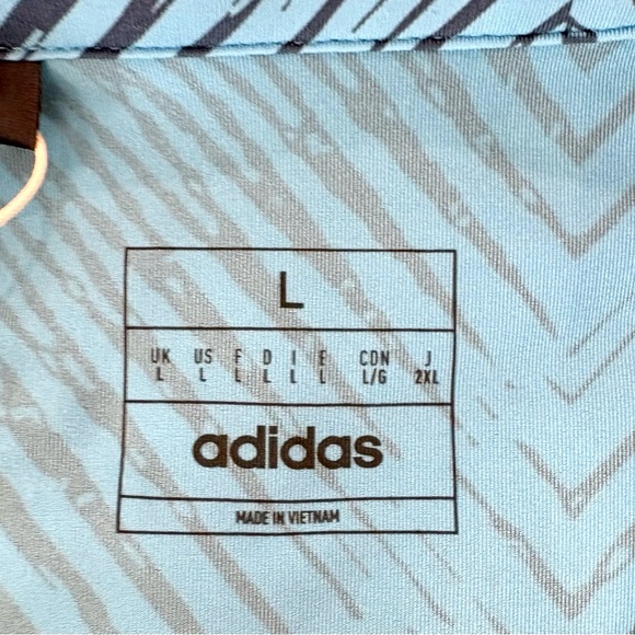 Adidas Ultra 365 Performance All Over Print Chevron Polo Golf Shirt Men L  NWT - Picture 14 of 16